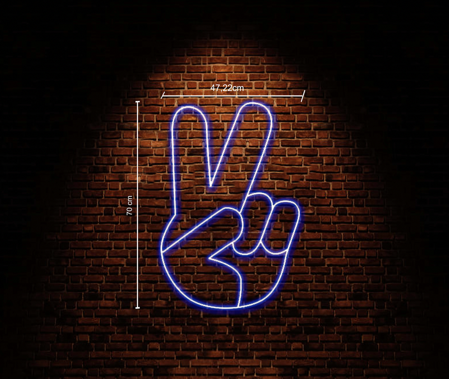 Peace Hand Neon Sign