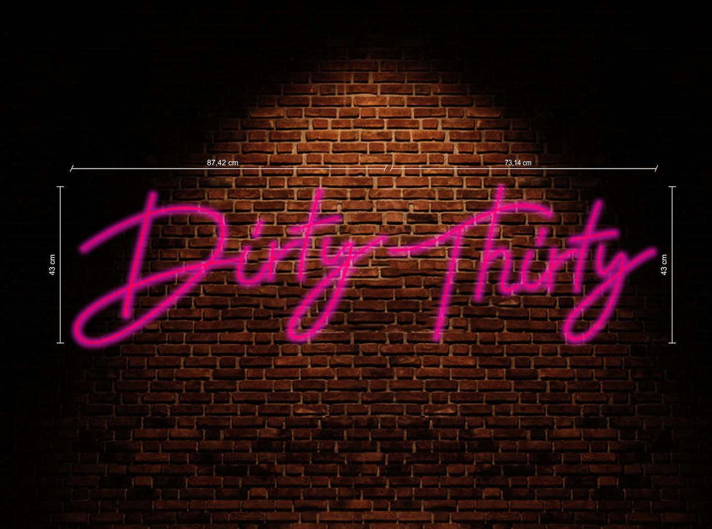 Dirty Thirty Neon Sign