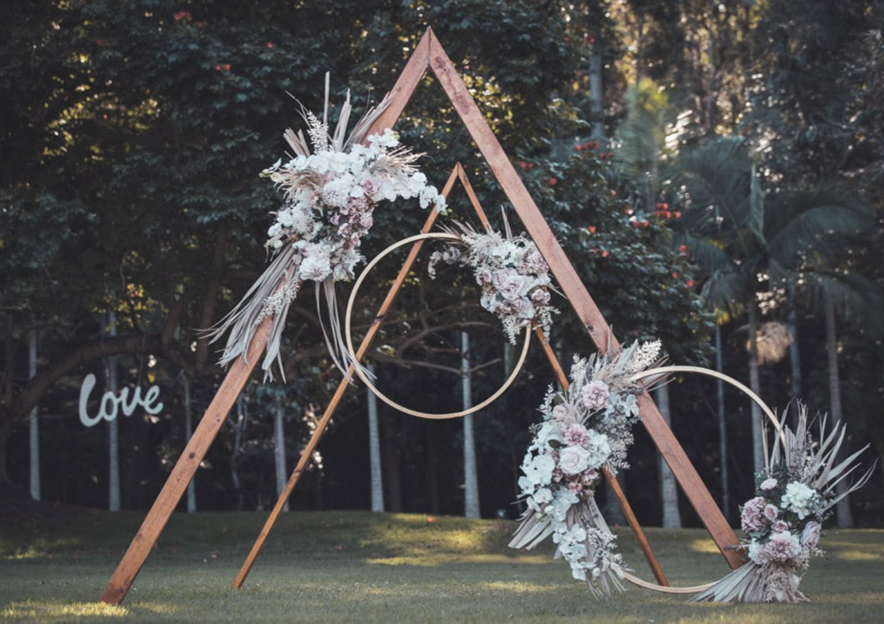 Pyramid Arbour with Native Florals